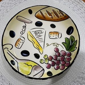 Plate. Clay Art. Hand Painted.